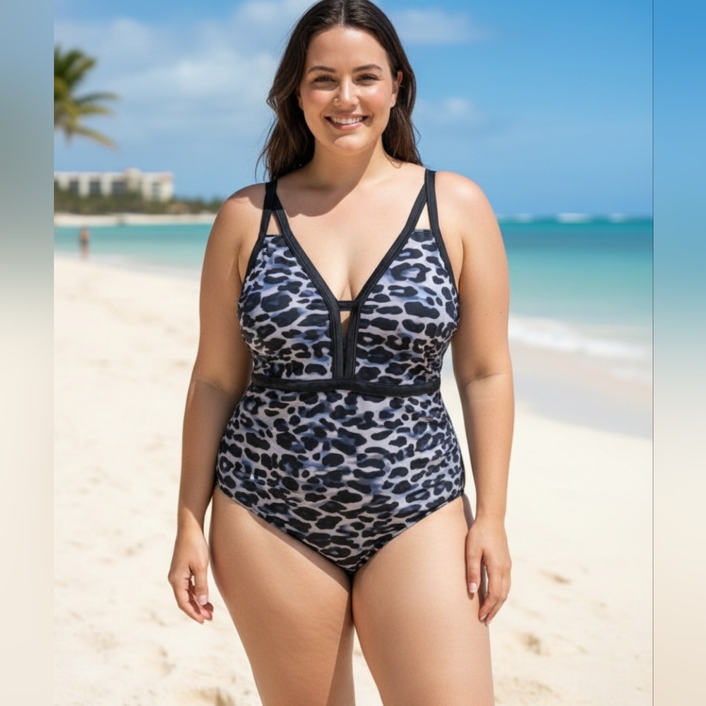 Dreamsuit By Miraclesuit Leopard One Piece Swimsuit Sclupting 18W